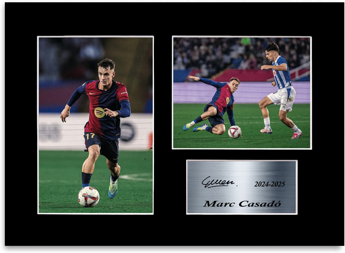 Marc Casado Football Player Barcelona mounted display by LJW Prints