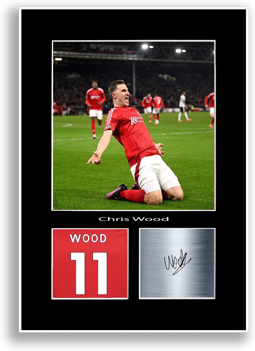 Chris Wood Football Player Poster Signed Print Photo A4 Wall Art Gift Idea