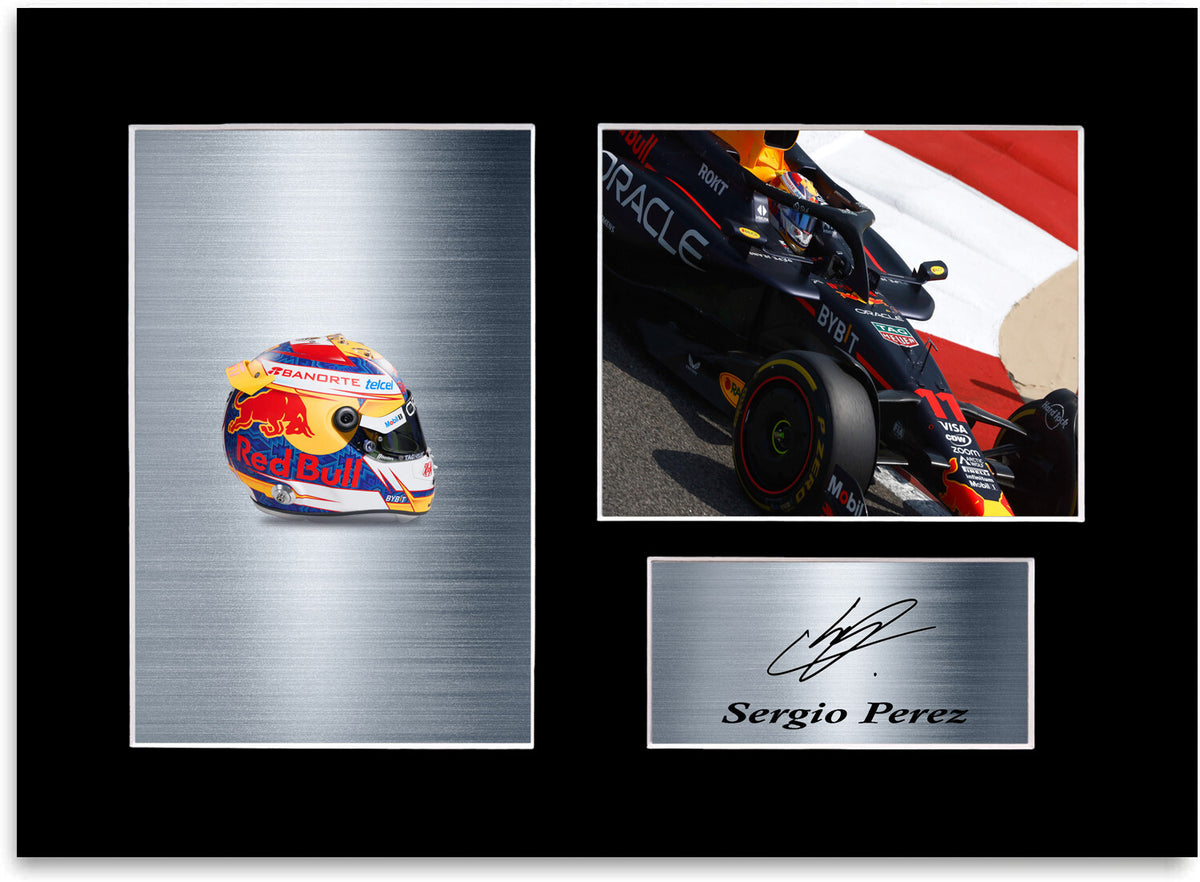 Sergio Perez 2024 For F1 Racing Fans mounted display by LJW Prints