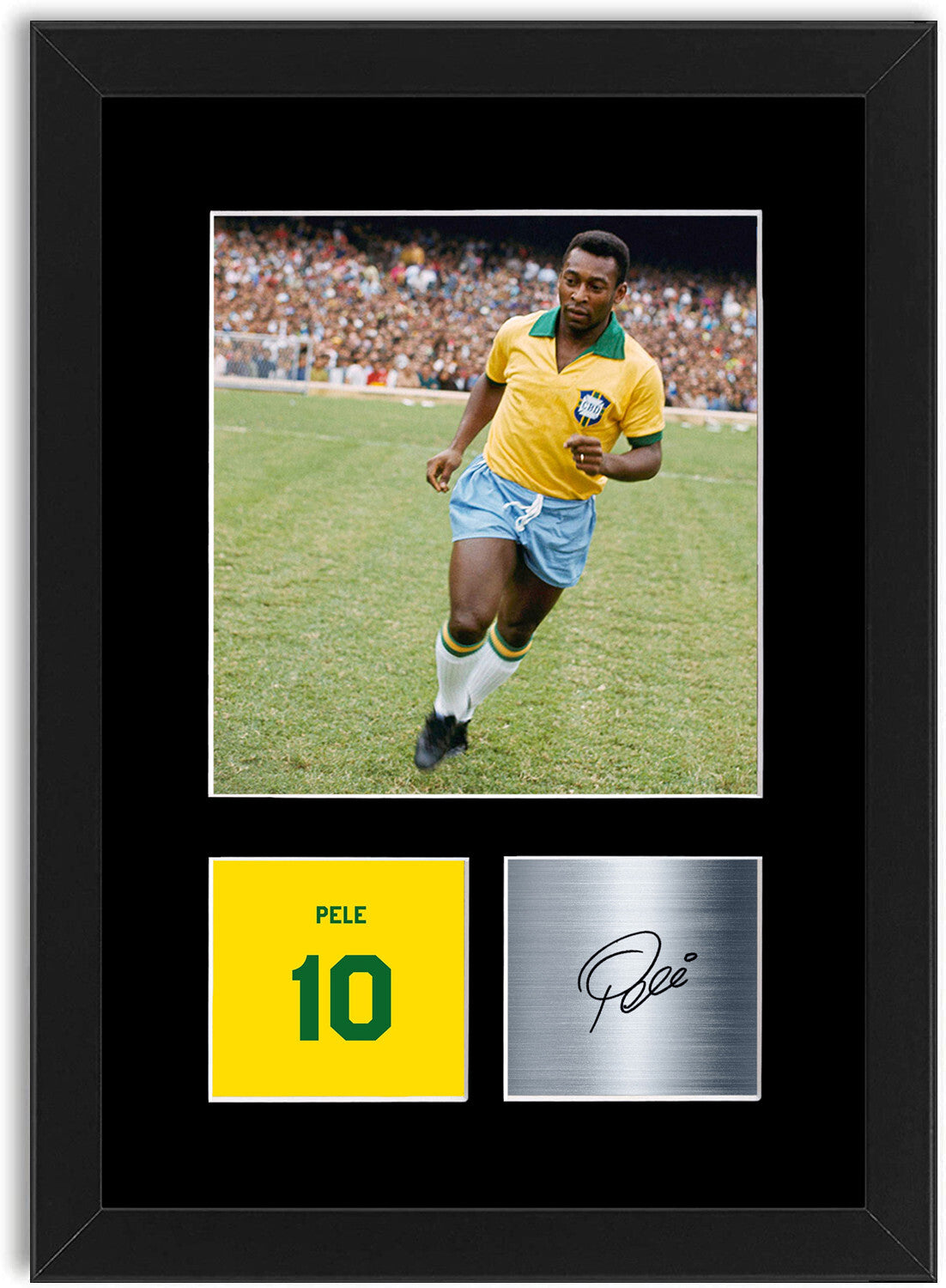 Pelé Brazil Football Player framed print by LJW Prints
