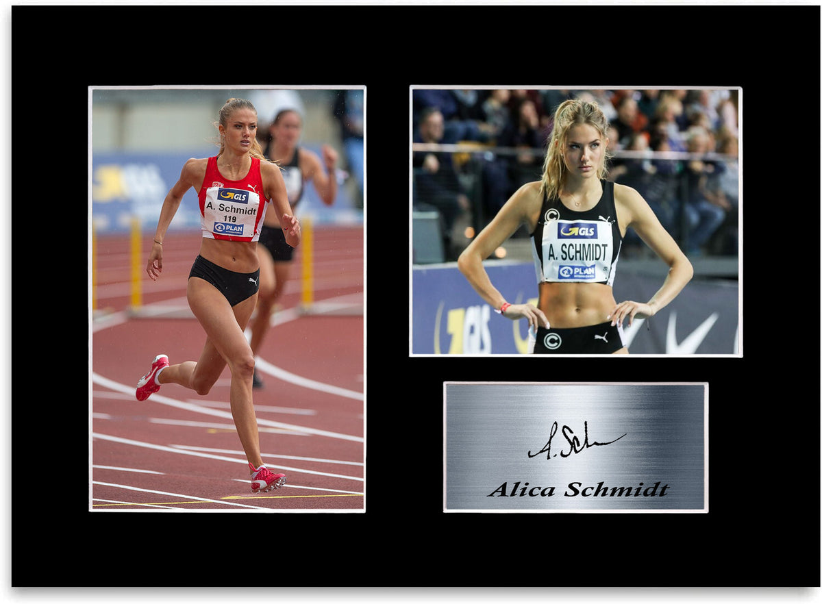 Alica Schmidt German Runner Olympics mounted display by LJW Prints