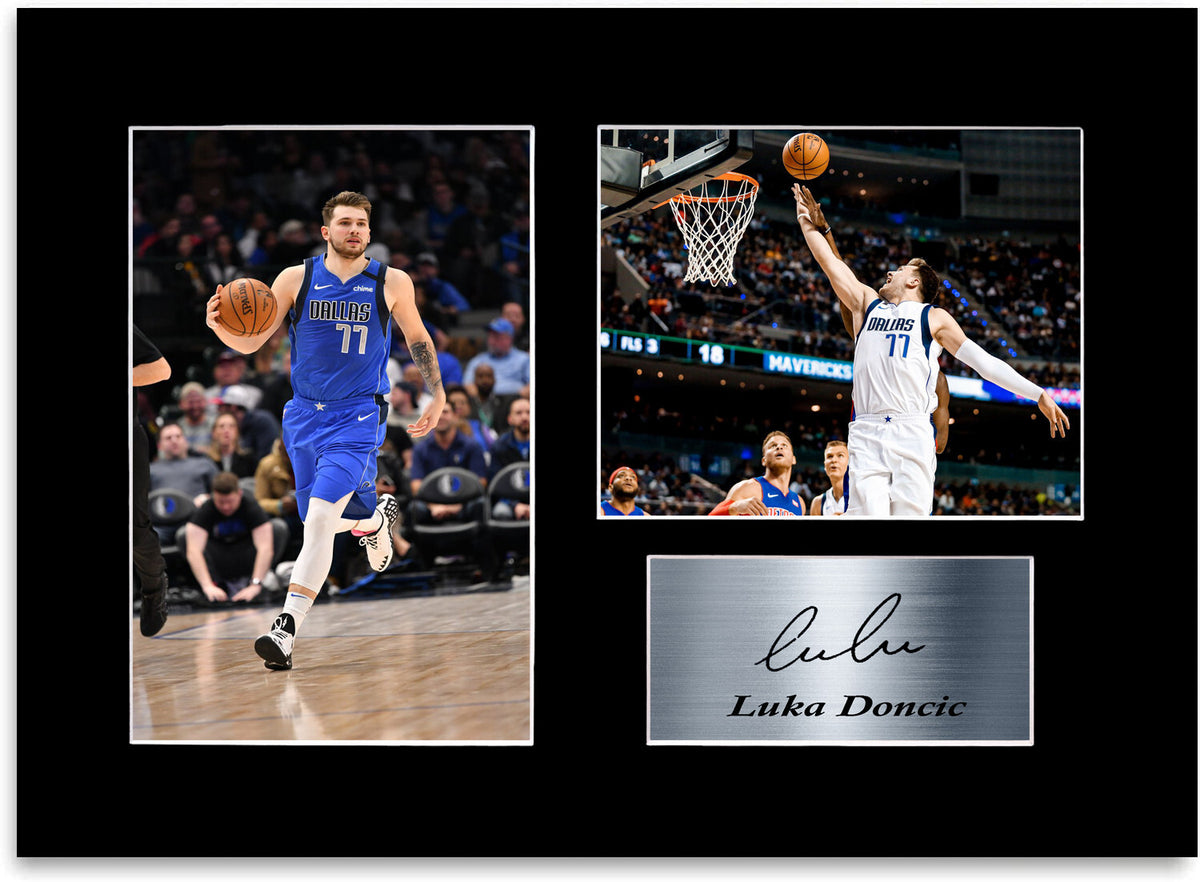 Luka Doncic Basketball A4 Printed Signed Autograph Photo Display Mount Gift