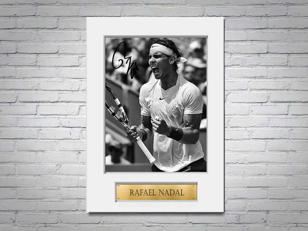 Rafael Nadal A4 Printed Signed Autograph Photo Display Mount Gift