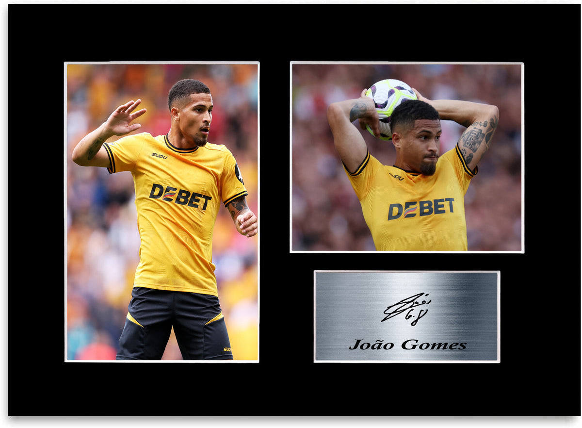 Joao Gomes Wolverhampton Player framed print by LJW Prints