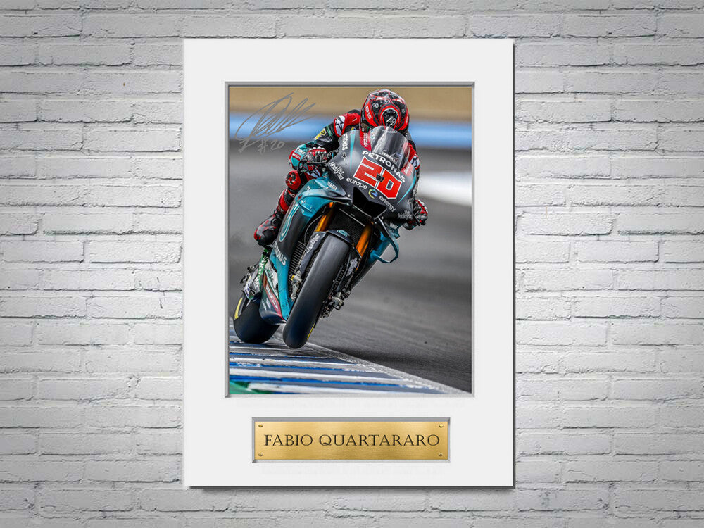 Fabio Quartararo MotoGP A4 Printed Signed Autograph Photo Display Mount Gift