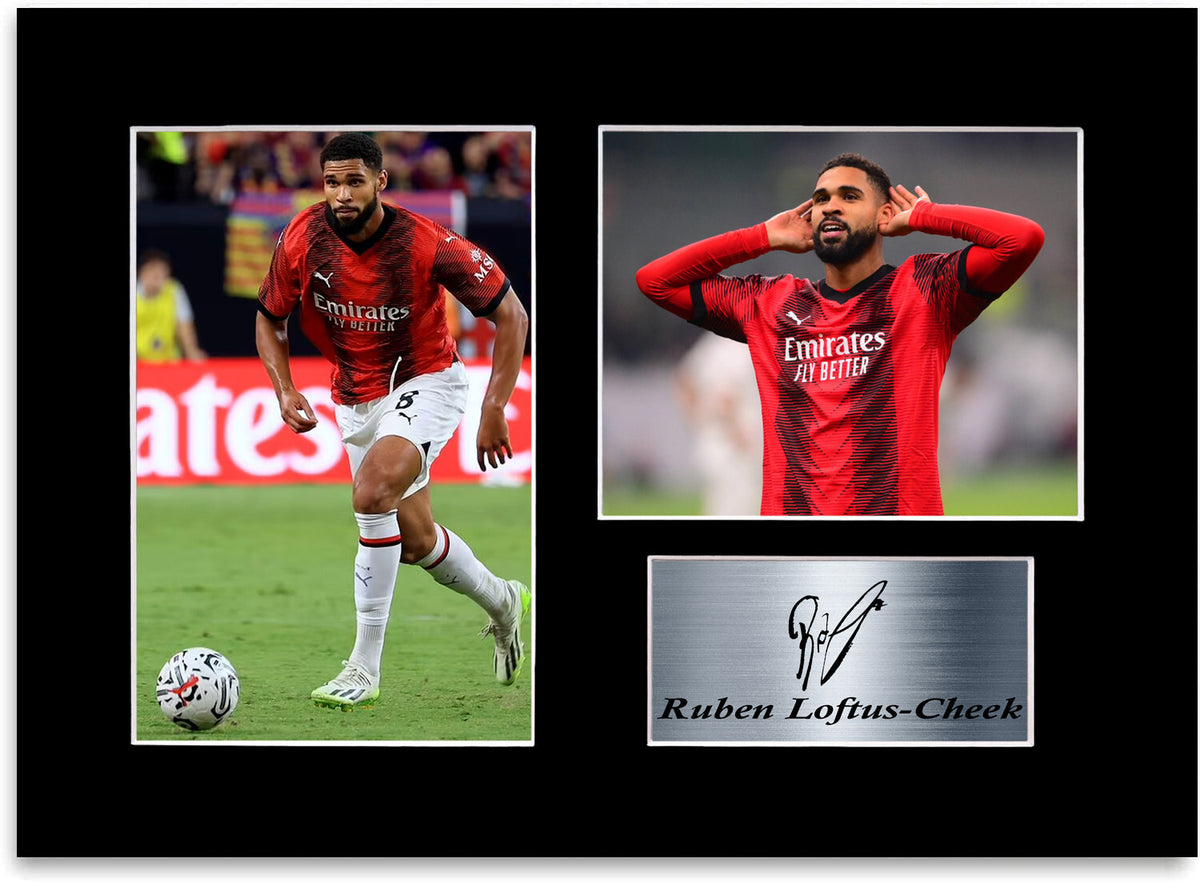 Ruben Loftus Cheek Milan Football Player mounted display by LJW Prints