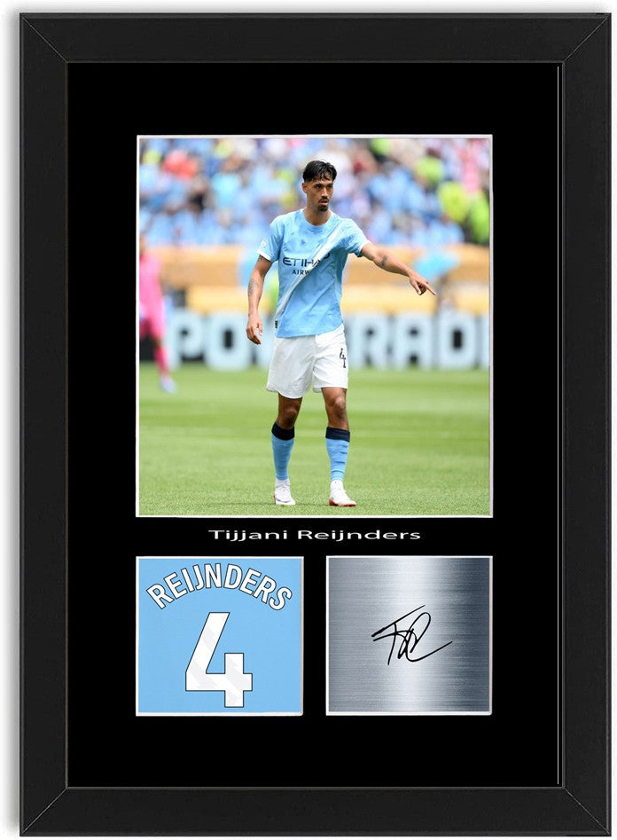 Tijjani Reijnders Football Player Poster Signed Print Photo A4 Wall Art Framed