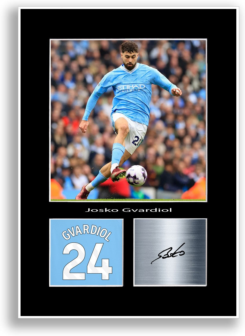 Josko Gvardiol Football Player Poster Signed Print Photo A4 Wall Art Gift Idea