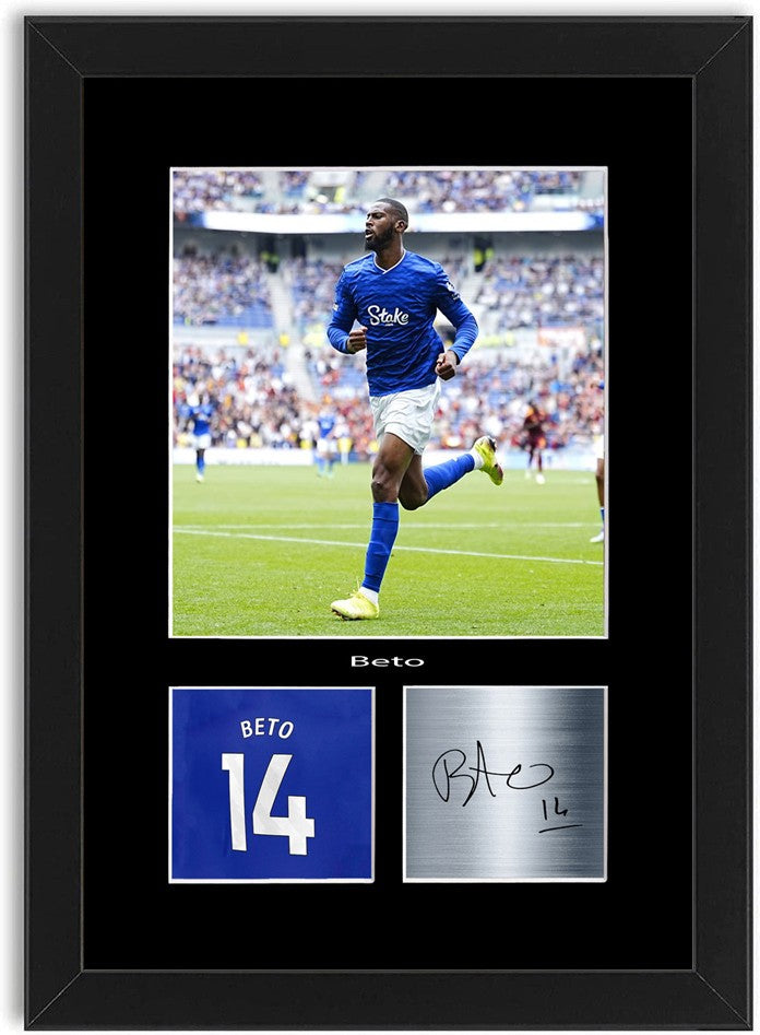 Beto Football Player Poster Signed Print Photo A4 Wall Art Framed