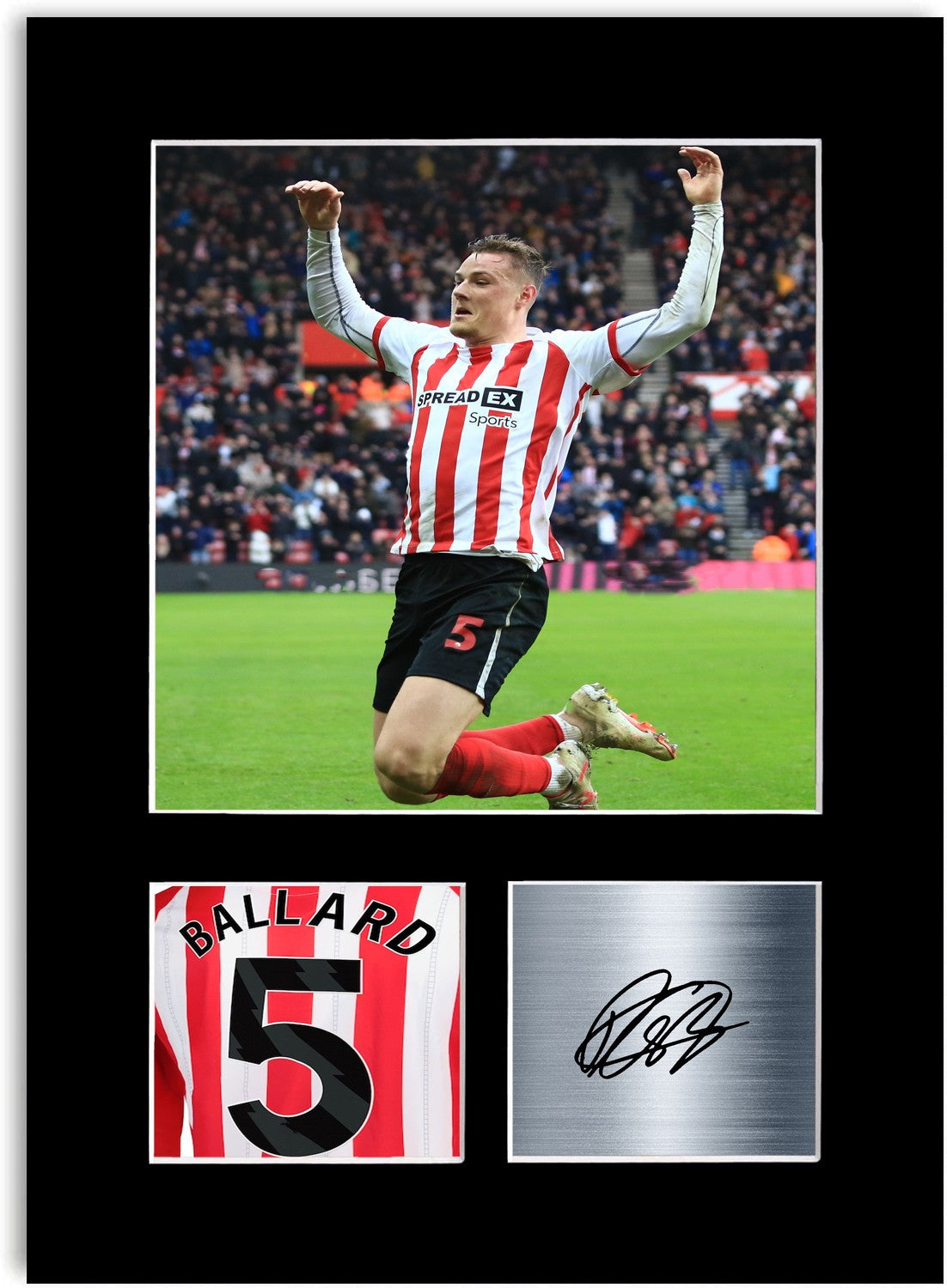 Danny Ballard Sunderland Player Poster Signed Photo Display Mount Print A4 Gift
