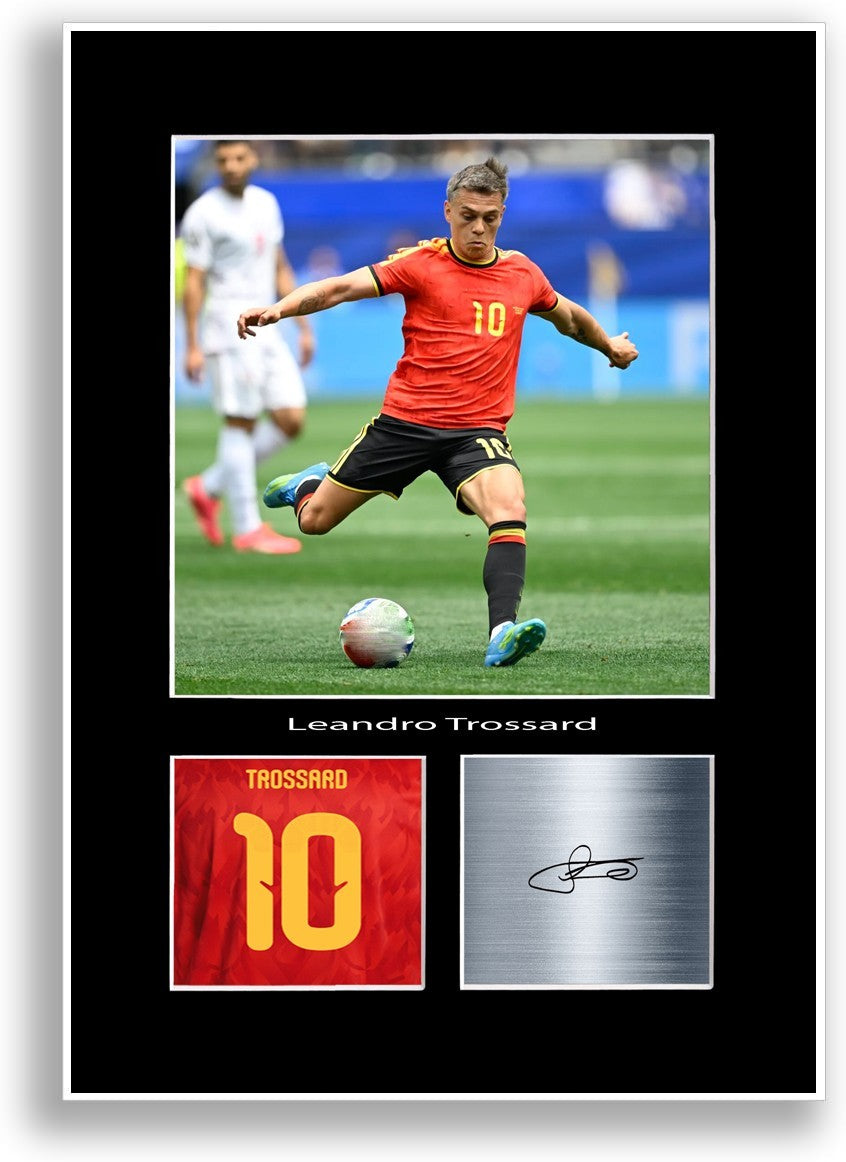 Leandro Trossard Belgium 2026 Poster Signed Print Photo Wall Art